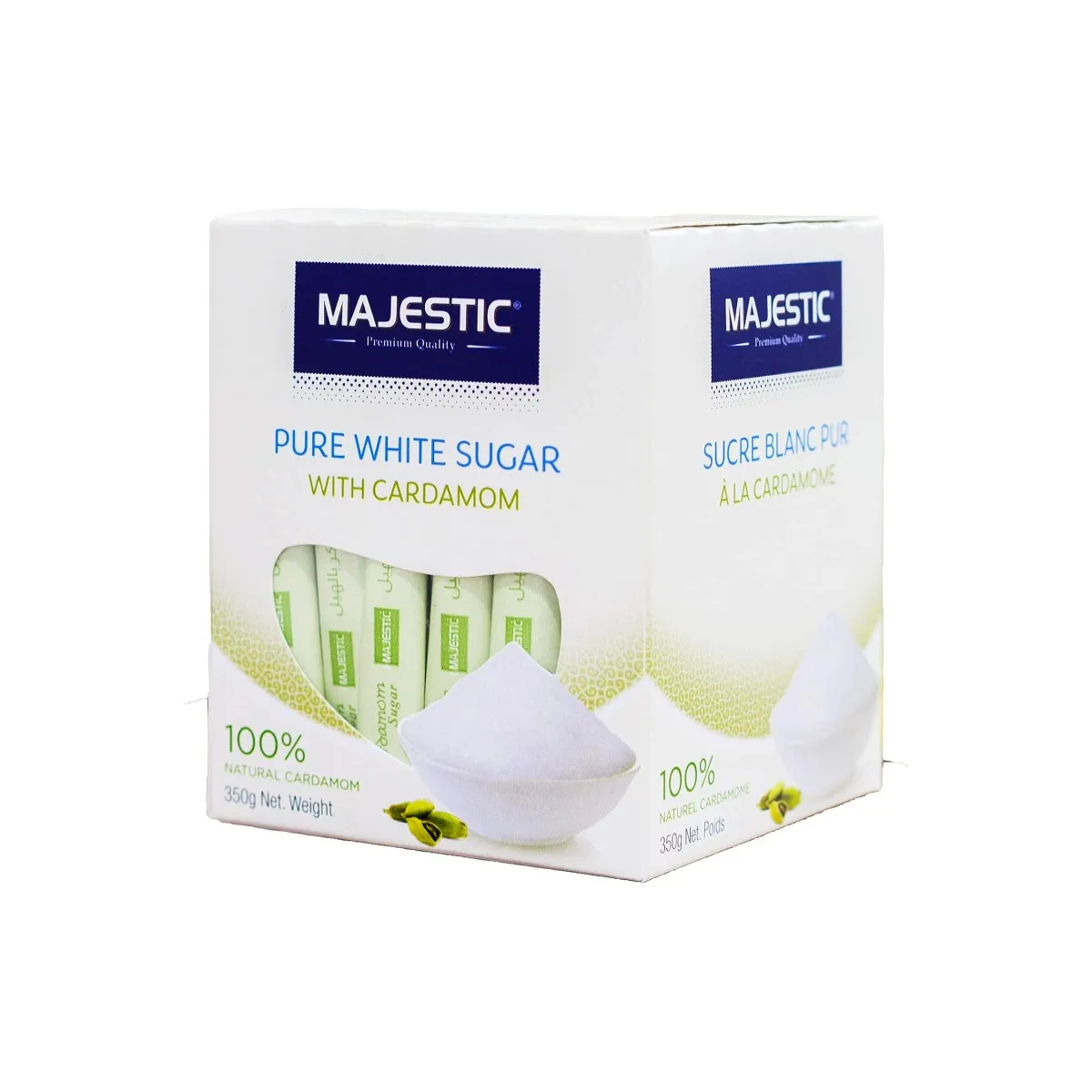 Majestic White Sugar Sticks With Cardamom 350g