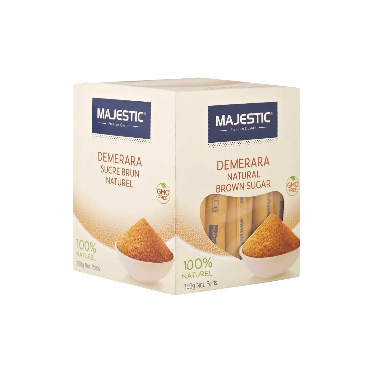Majestic Demerara Natural Brown Sugar Sticks 350g