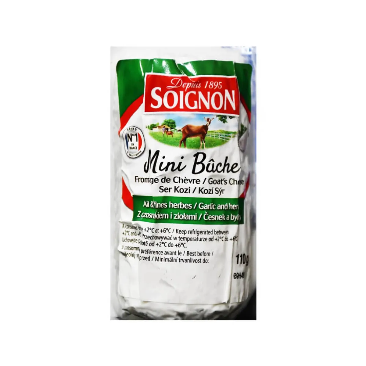 Soignon Mini Log Garlic & Herb Goat Cheese 110g