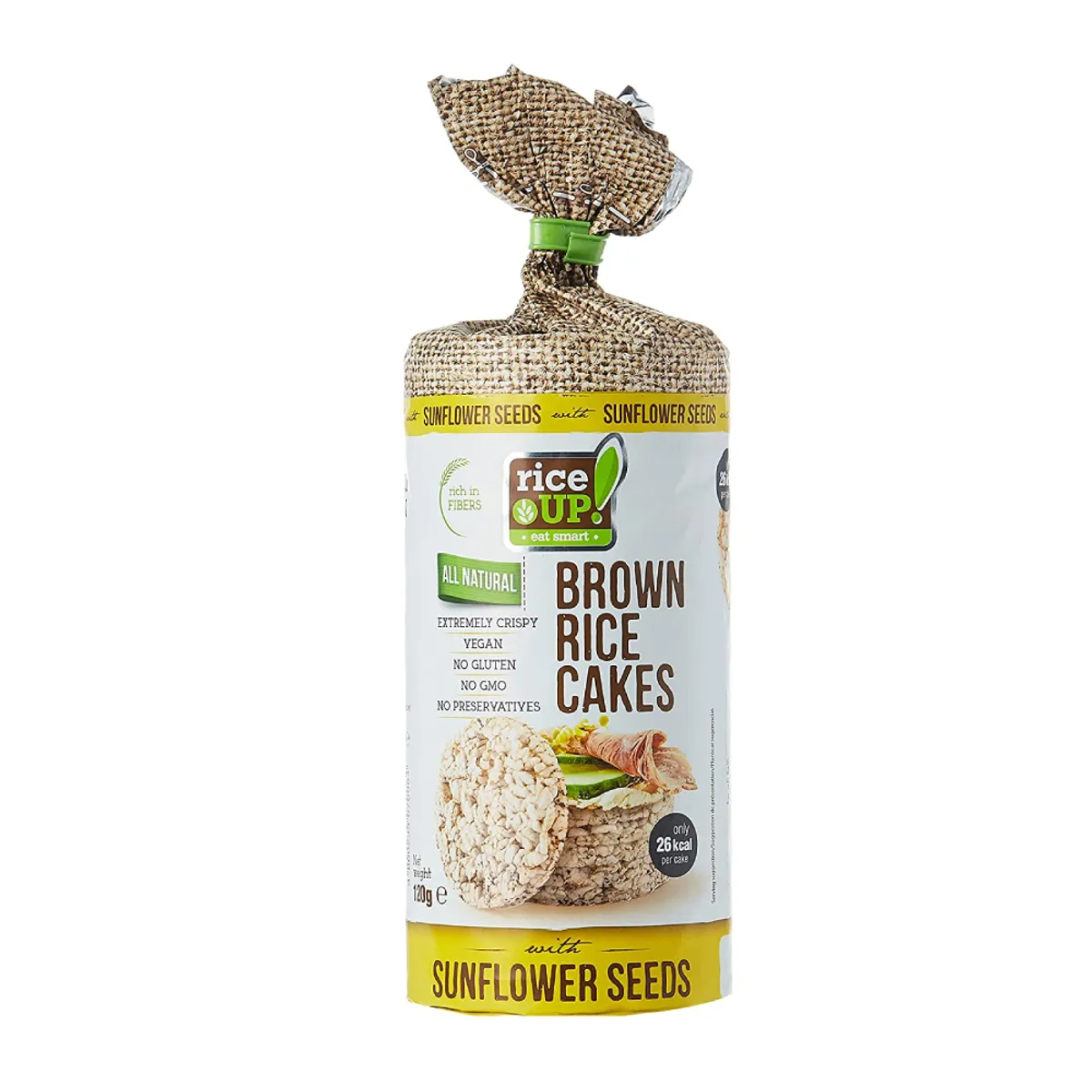 Rice Up Brown Rice Cakes Sunflower Seeds 120gm