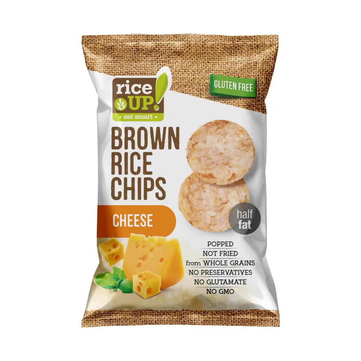 Rice Up Brown Rice Chips Cheese 60gm