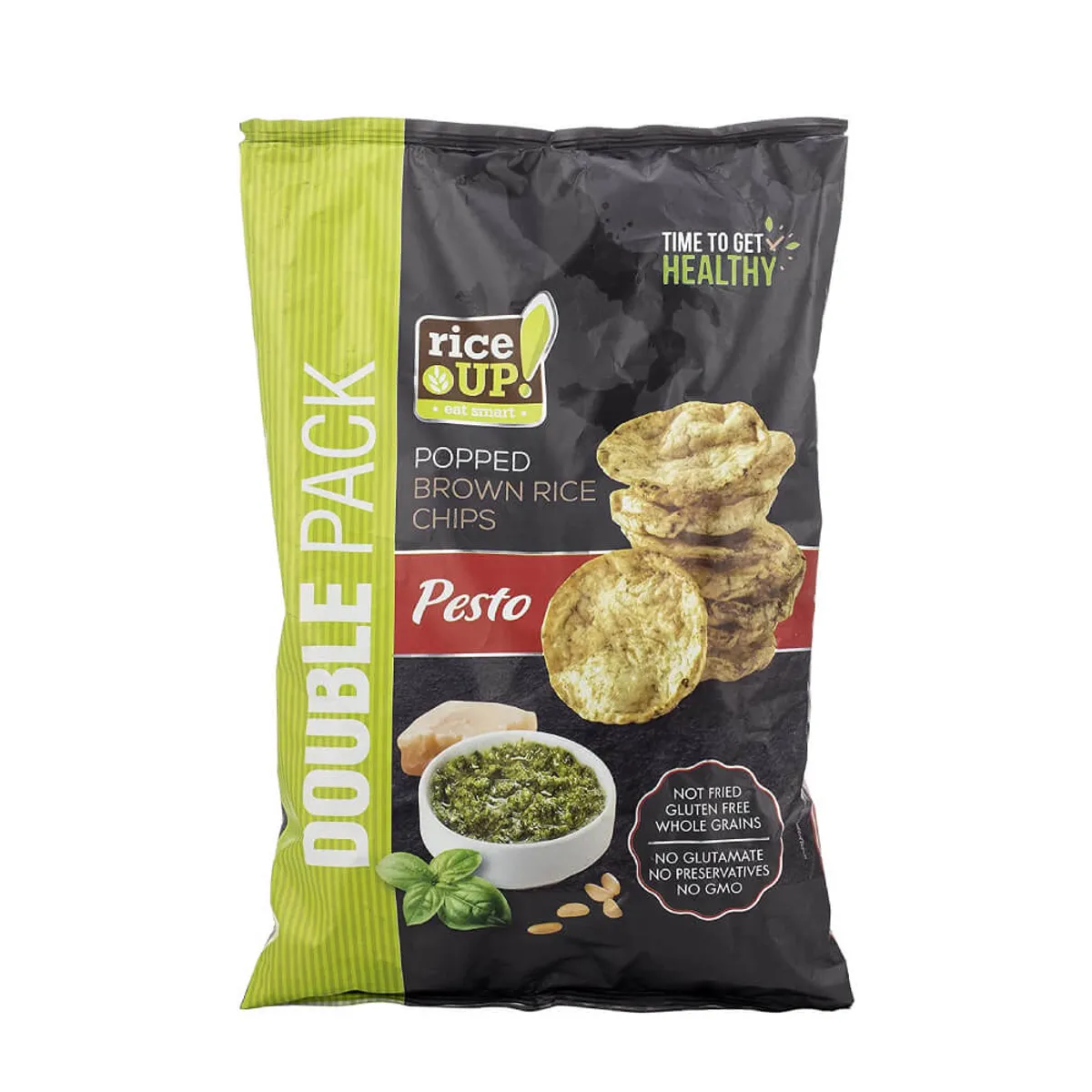 Rice Up Whole Grain Brown Rice Chips Pesto 120gm
