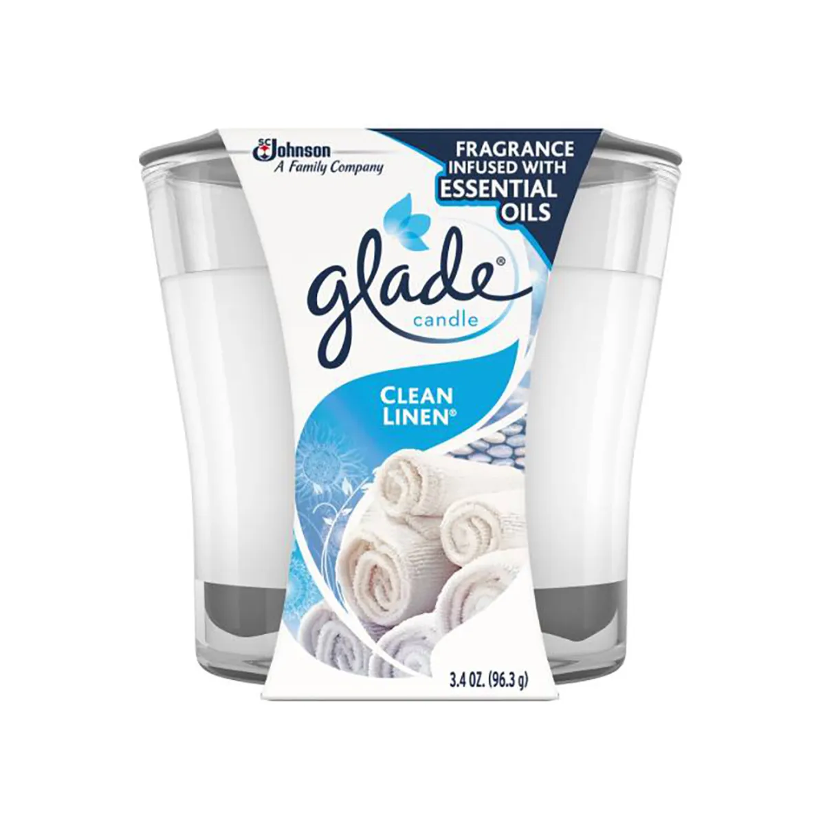 Glade Candle Clean Linen 3.4oz