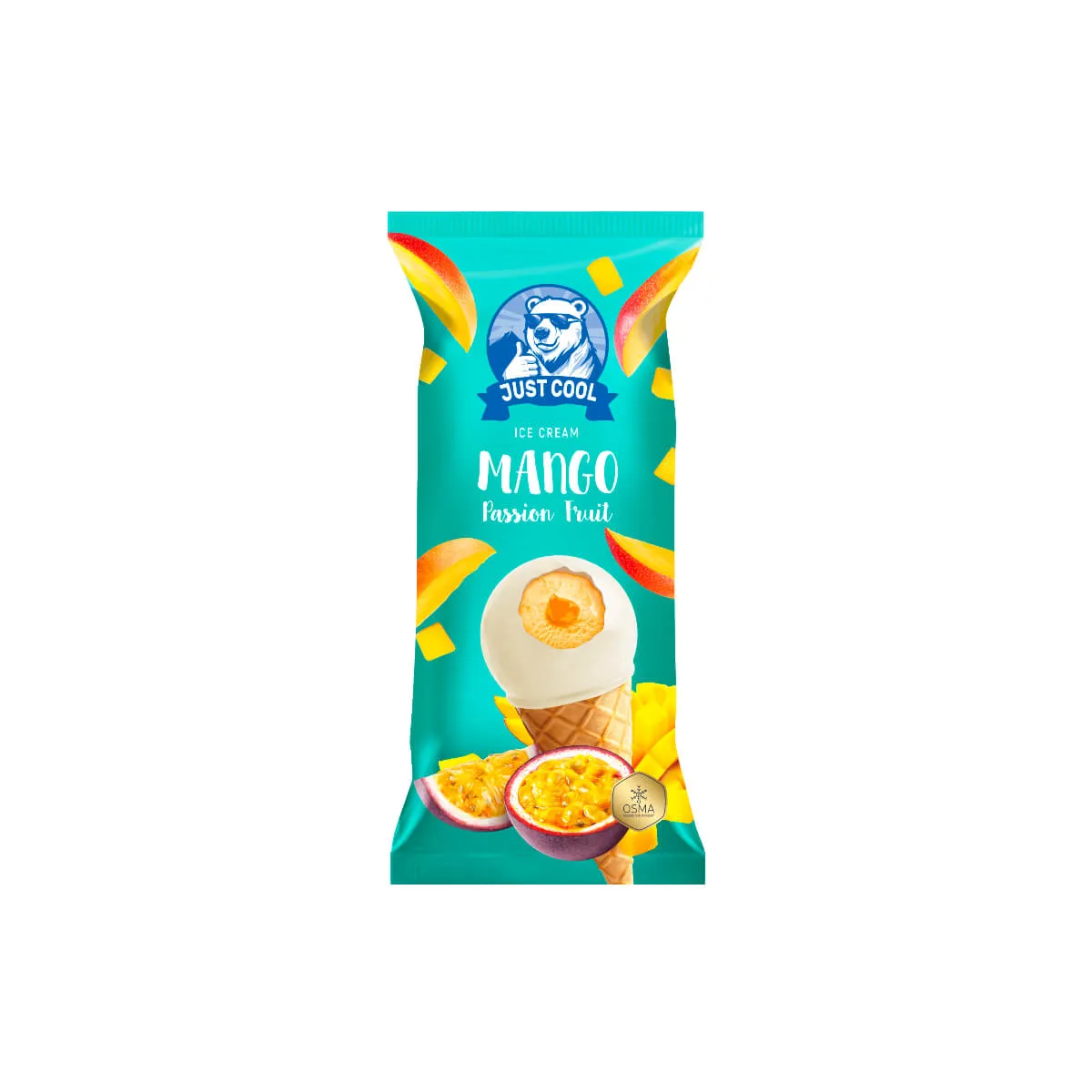 Rud Just Cool Mango Passion Fruit Cone Ice Cream 70g