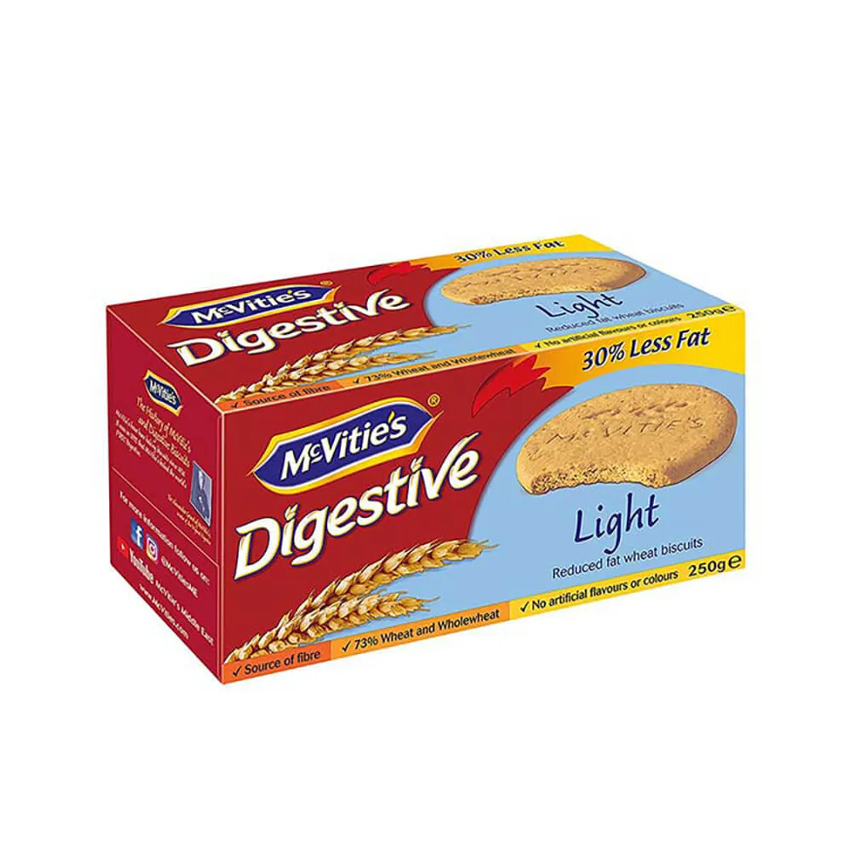 McVities Digestive Biscuits Light 250G