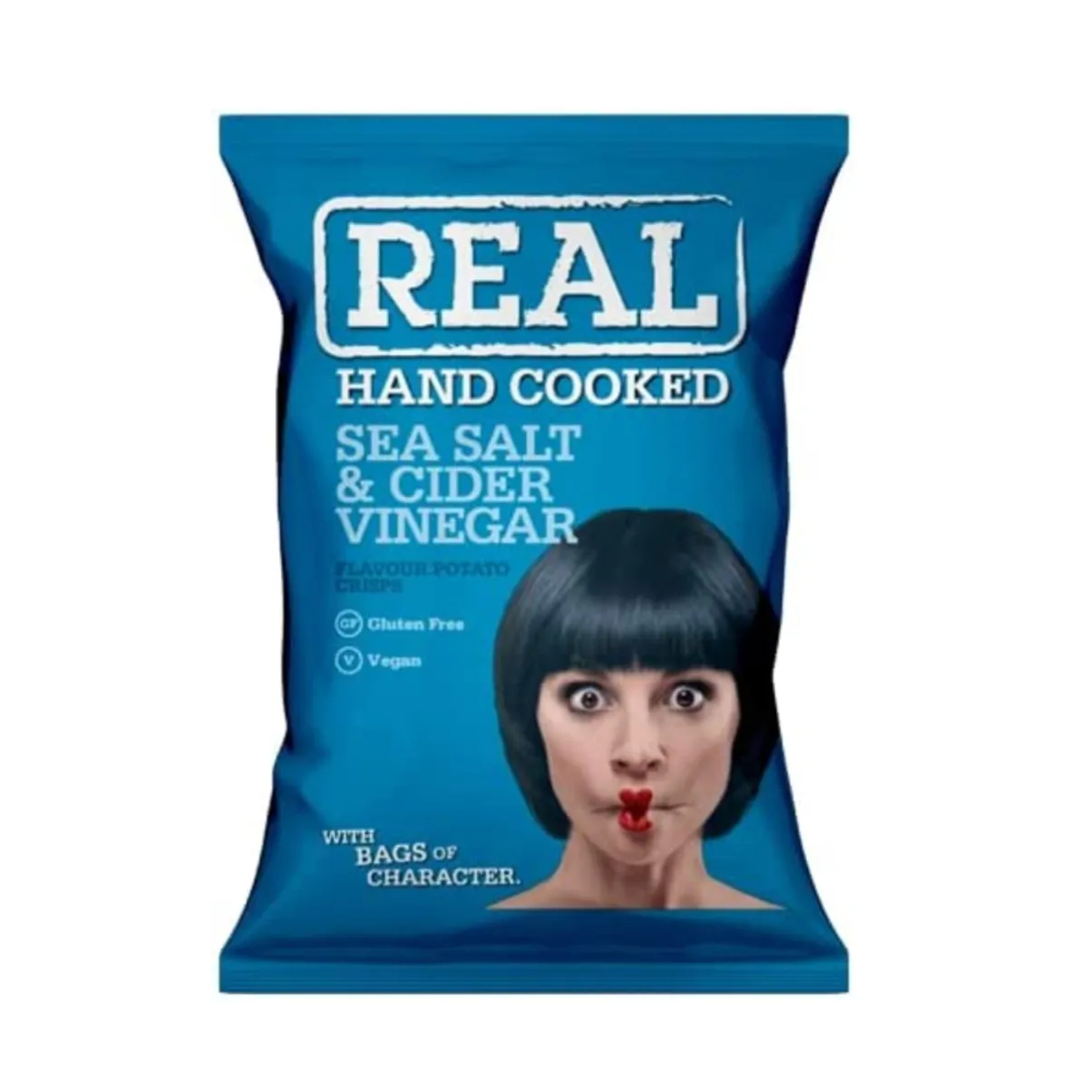 Real Hand Cooked Potato Crisps Sea Salt & Vinegar 150gm