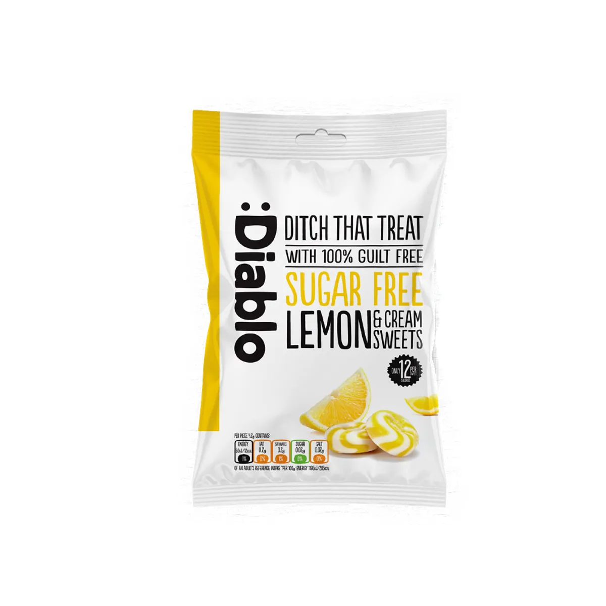 Diablo Lemon and Cream Sweets Sugar Free 75gm