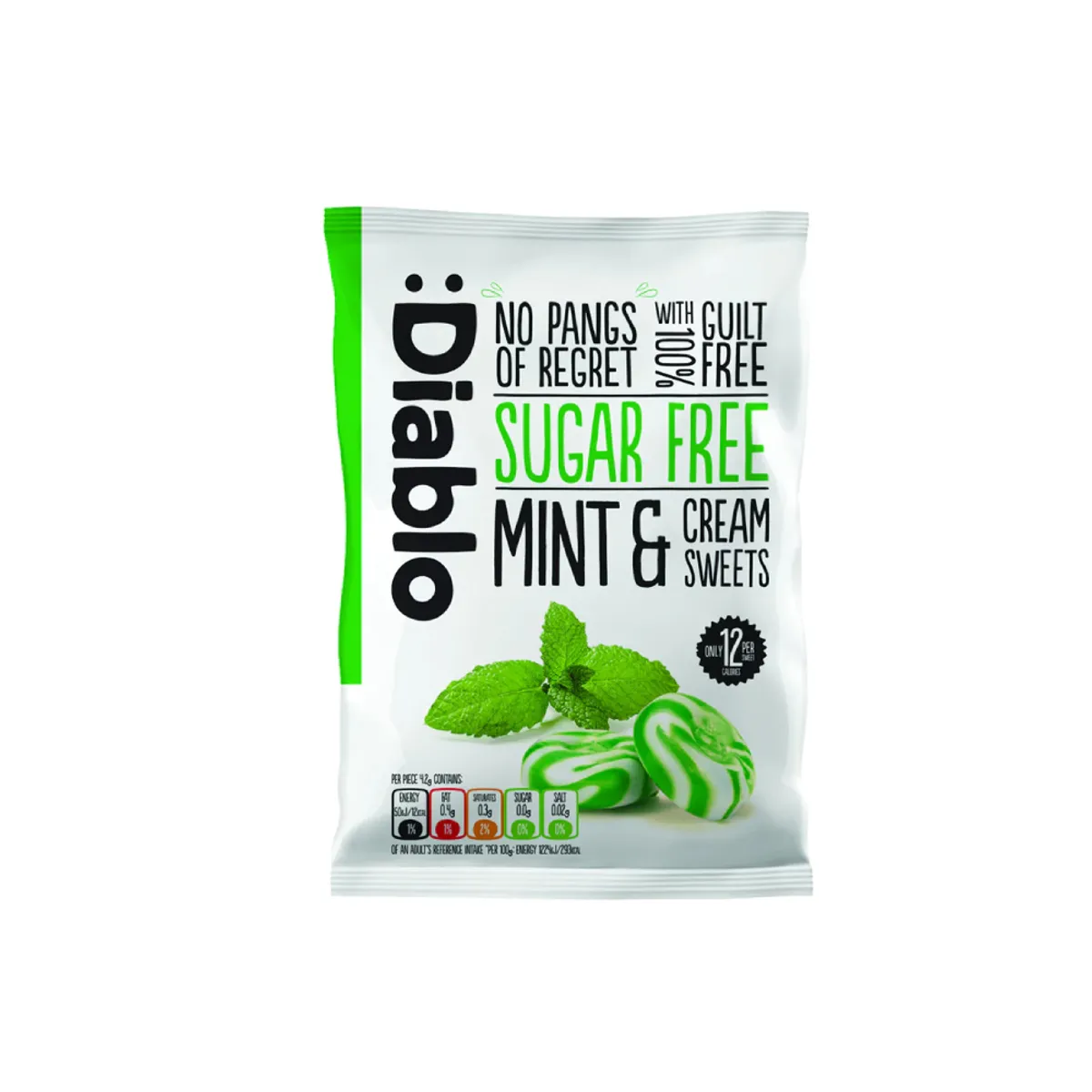 Diablo Mint and Cream Sweets Sugar Free 75gm