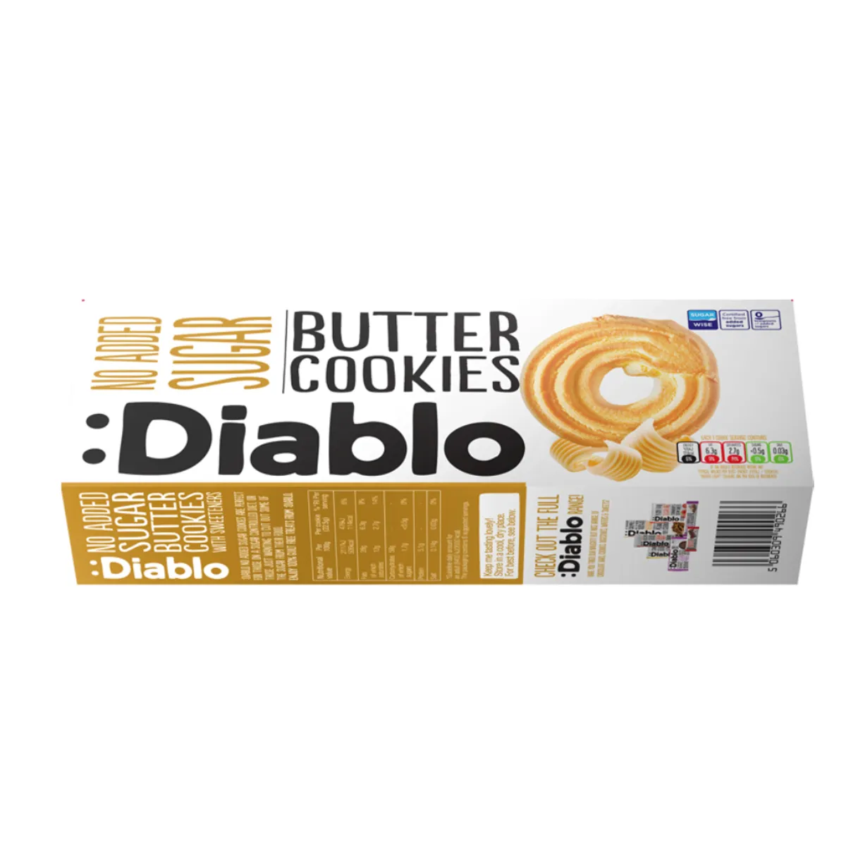 Diablo Butter Cookies Sugar Feee 135gm