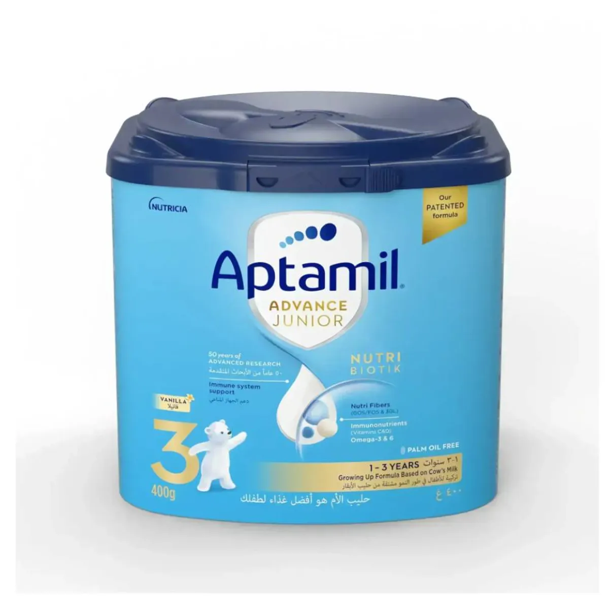Aptamil Advance Junior Growing Up Formula  Milk 1 -3 Years  Pal Oil Free 400gm