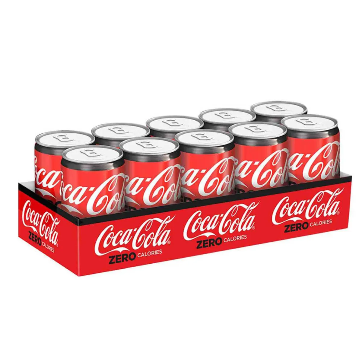 Coca Cola Zero Calories Carbonated Soft Drink 10x155ml