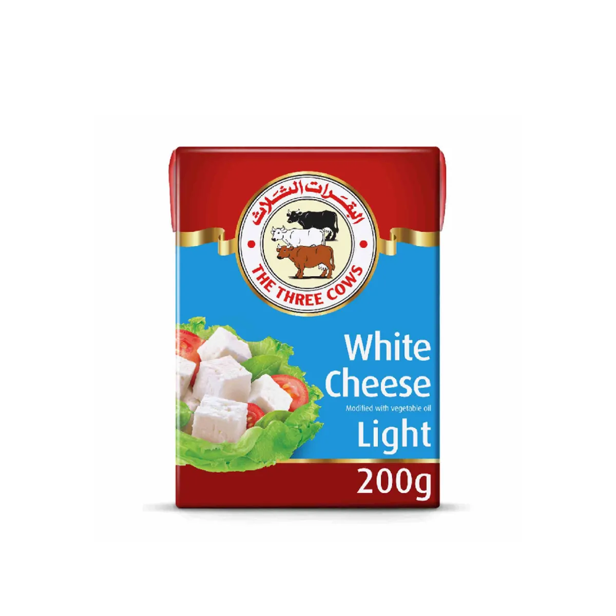 The Three Cows Feta Brick Low Fat 200gm