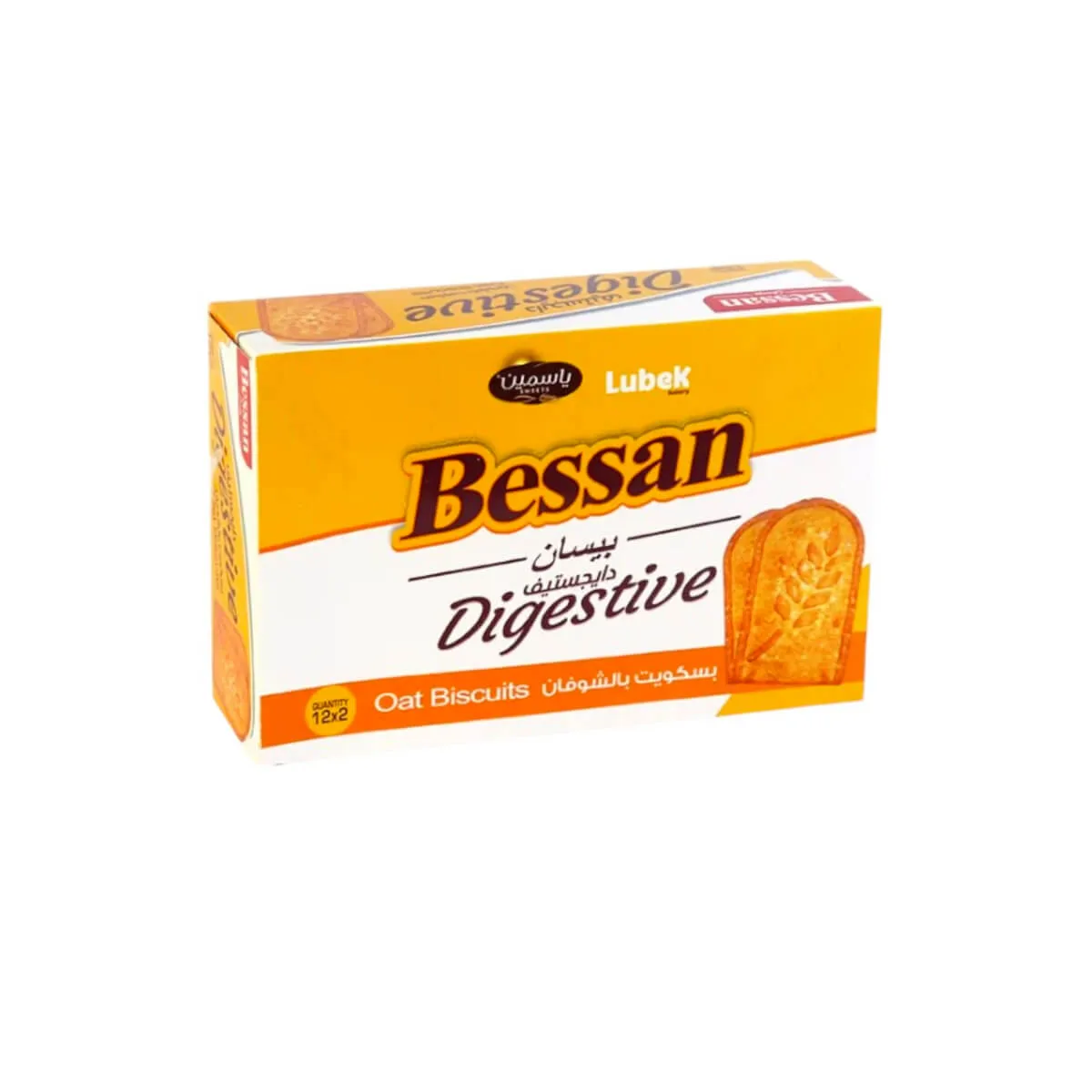Bessan Digestive Oat Biscuits 12x33g