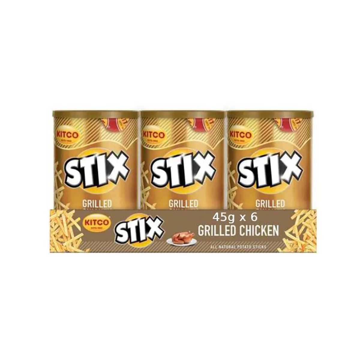 Kitco Stix Grilled Chicken 45Gx6