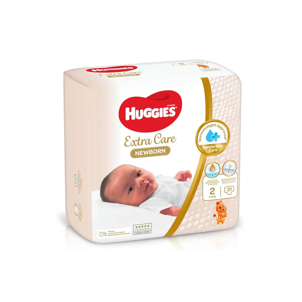 Huggies Extra Care Newborn Babies Diapers Size 2 21 Pieces