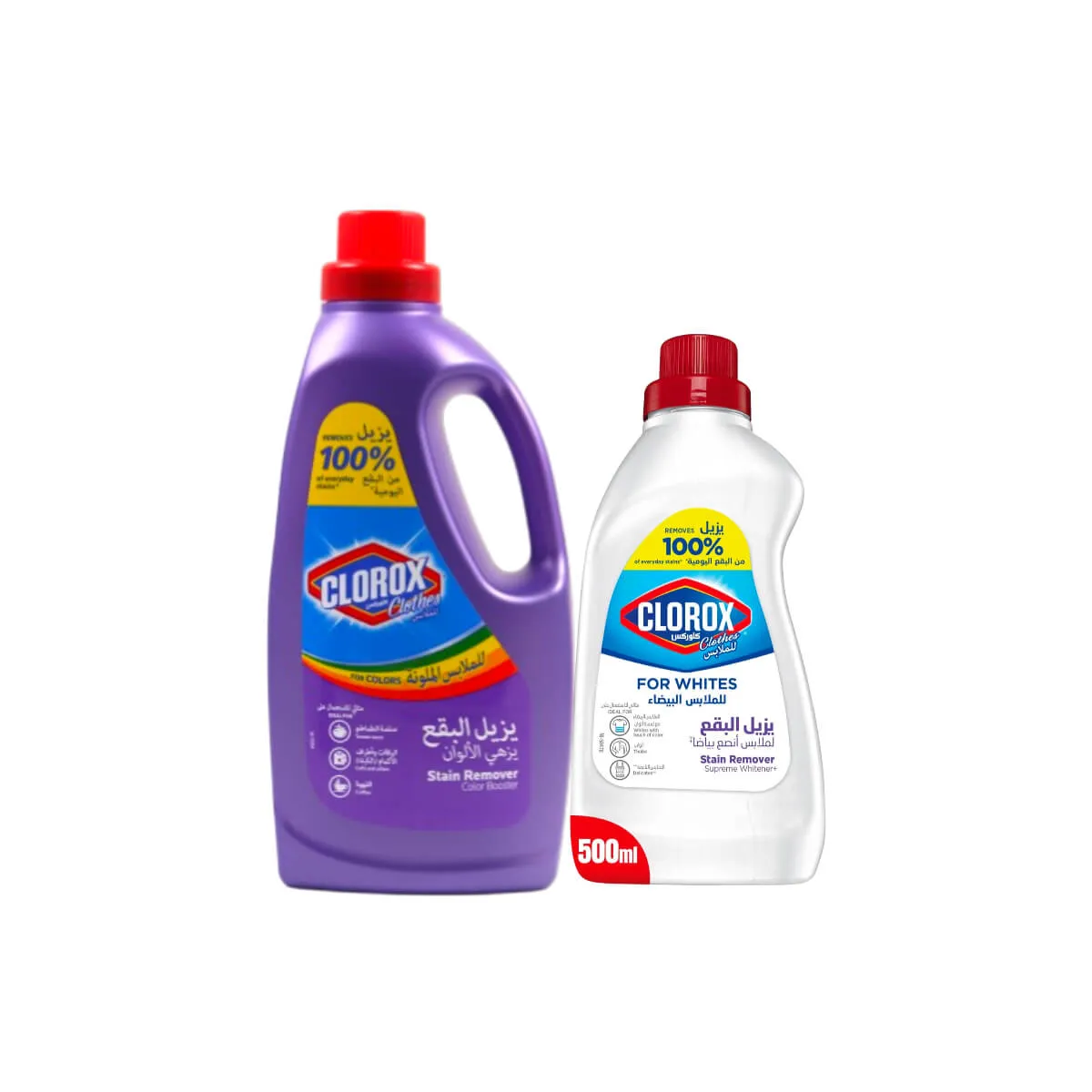 Clorox For Colors Clothes + For White Stain Remover 1.8L +500ml Free