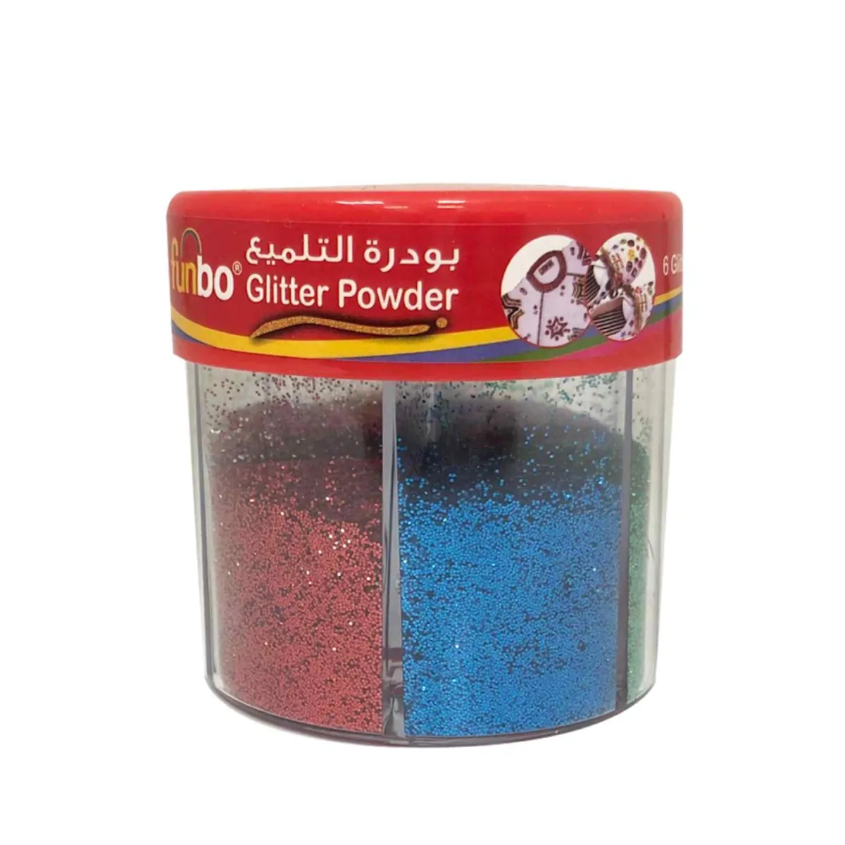 Funbo Glitter Powder 6 Colours 50gm