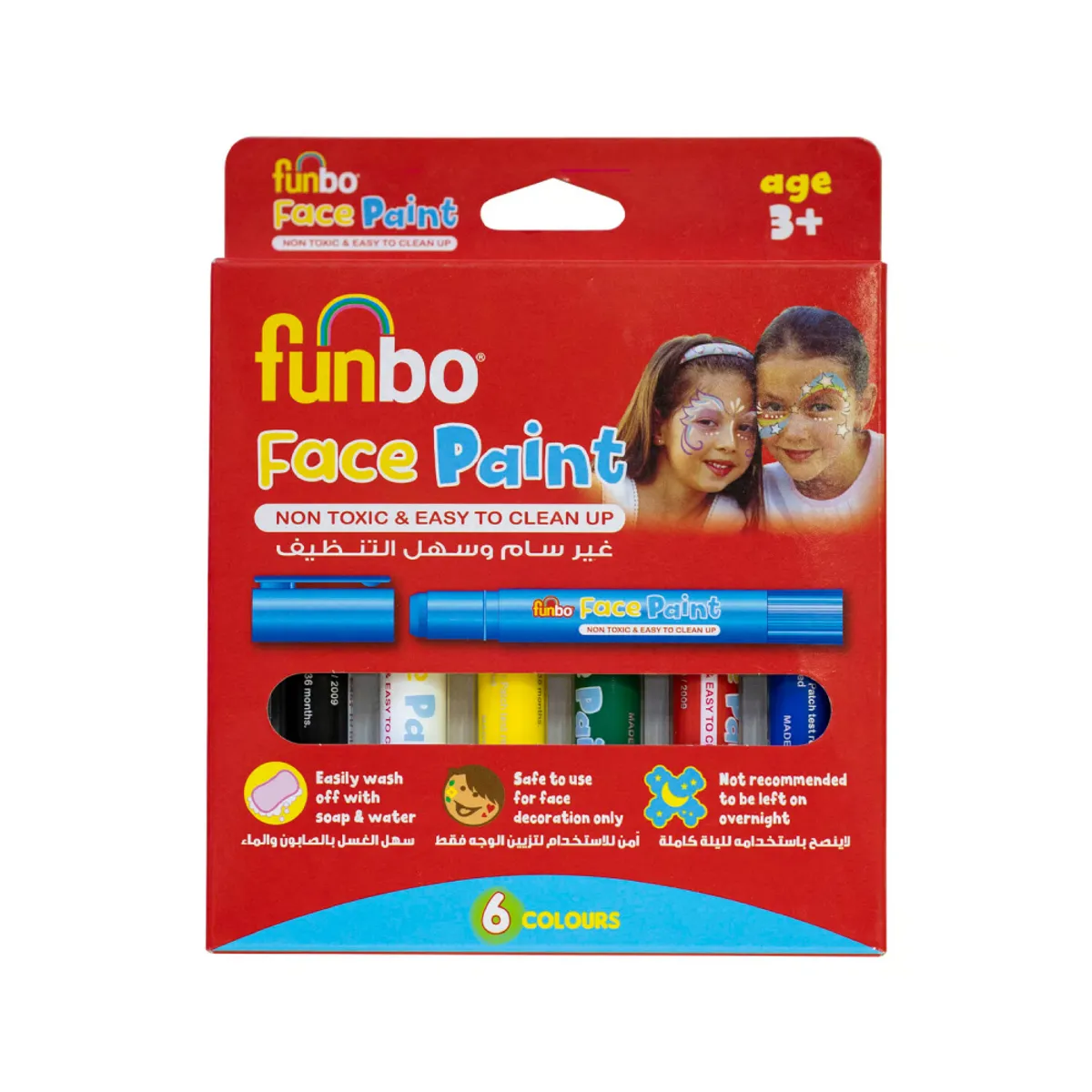 Funbo Face Paint Sticks  6 Colours