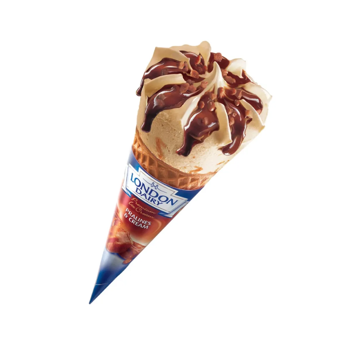 London Dairy Ice Cream Cone Praline & Cream 120ml