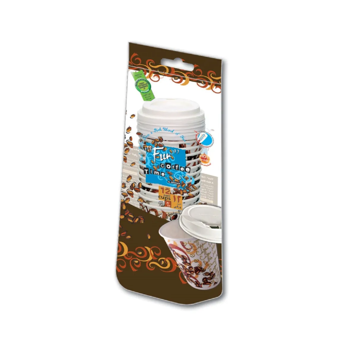 Fun Insulated Foam Paper Tumbler Mocha 8oz 12s