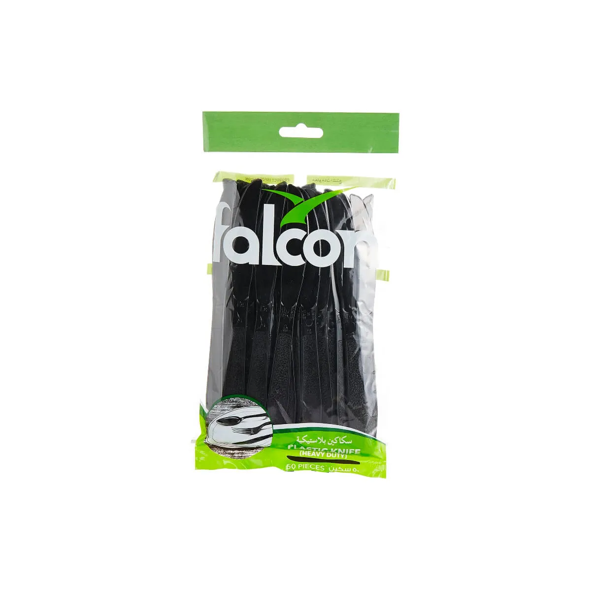 Falcon Plastic Knife Black 50s