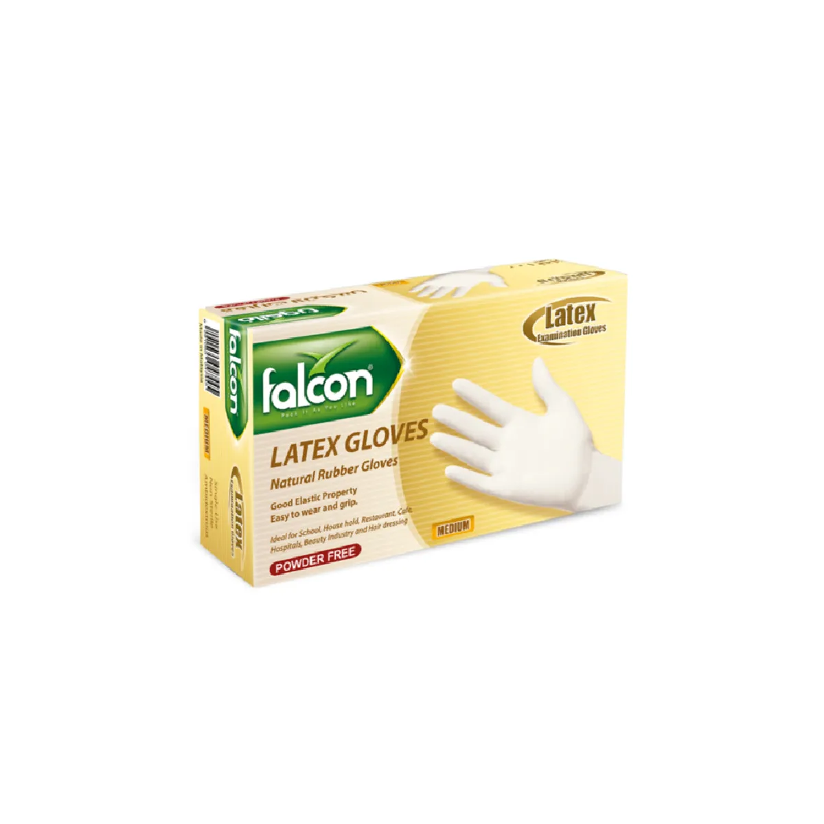 Falcon Gloves Latex Powder Free Medium 100s