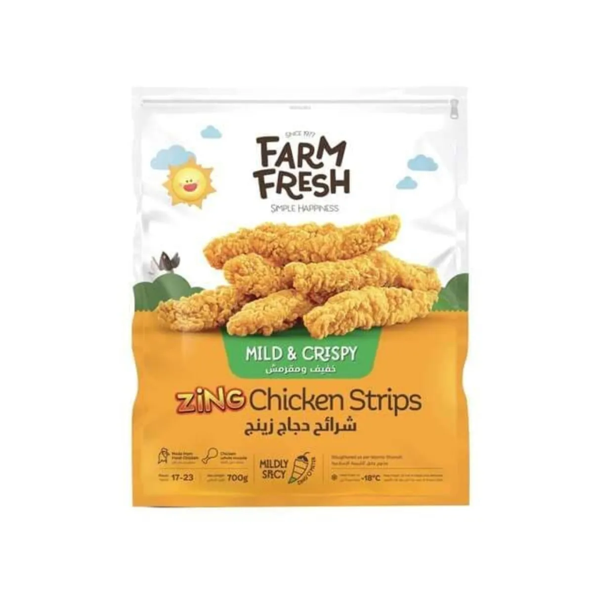 Farm Fresh Mild & Crispy Zing Chicken Strips 700gm