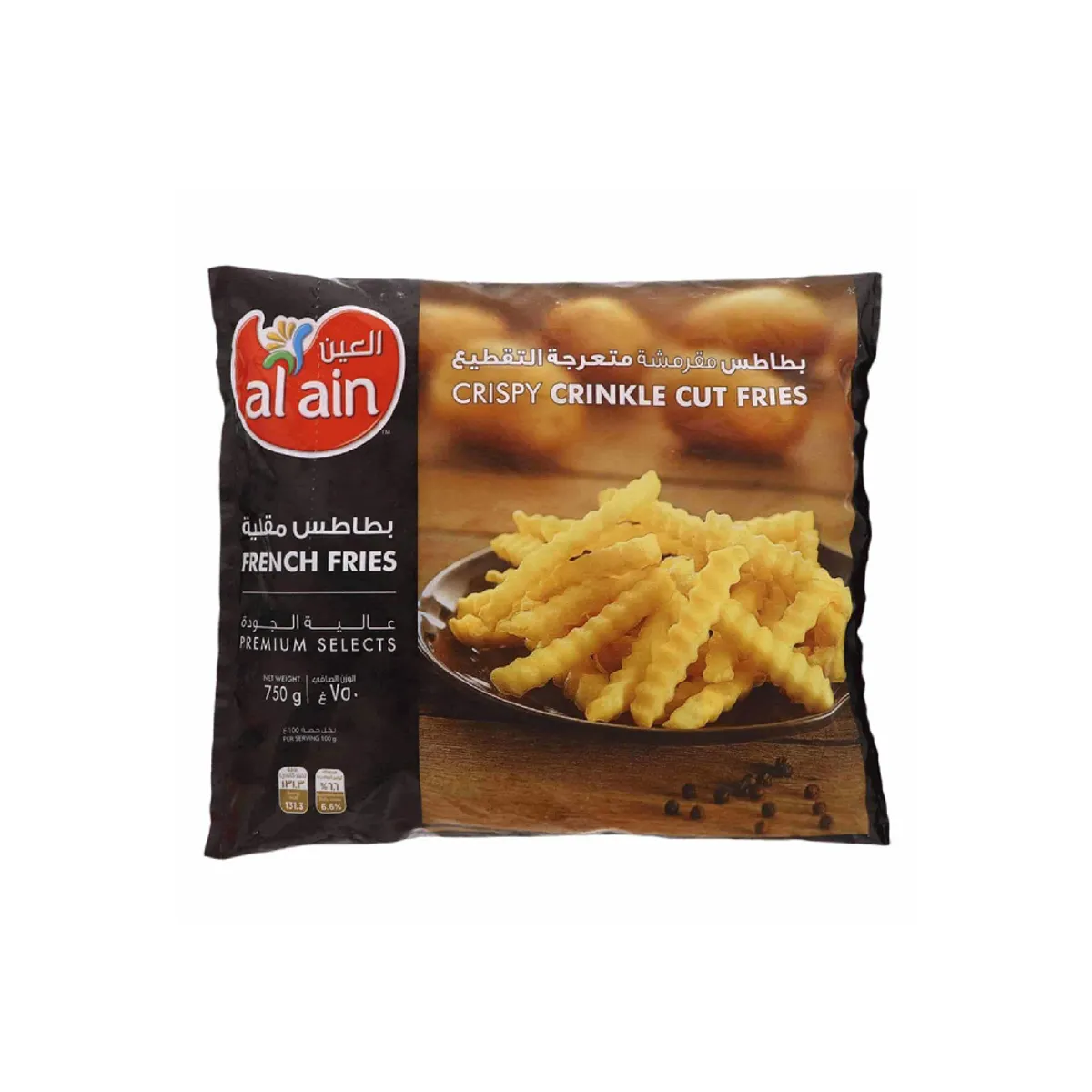 Al Ain French Fries Crinkle Cut 750g