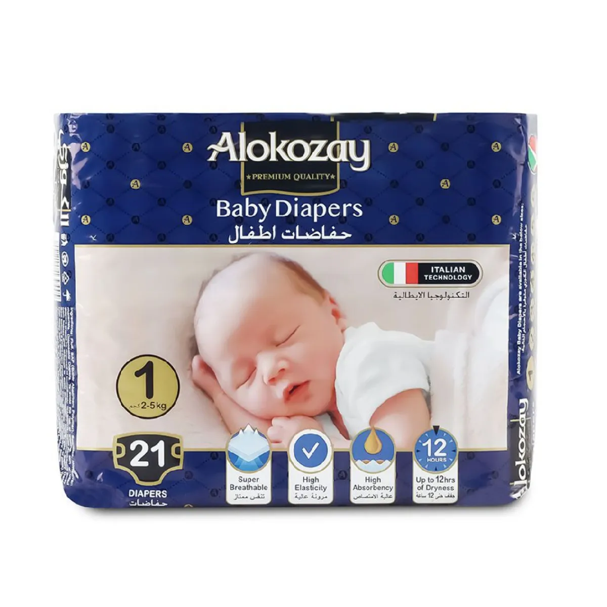 Alokozay Premium Baby Diaper Size-1 21's