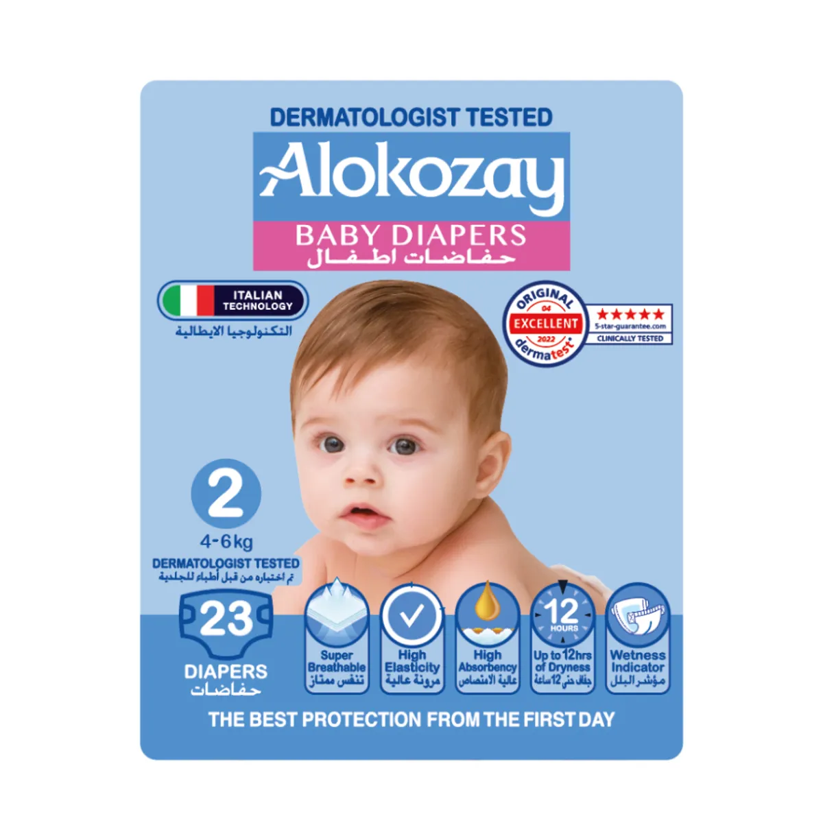 Alokozay Premium Baby Diaper Size-2 23's