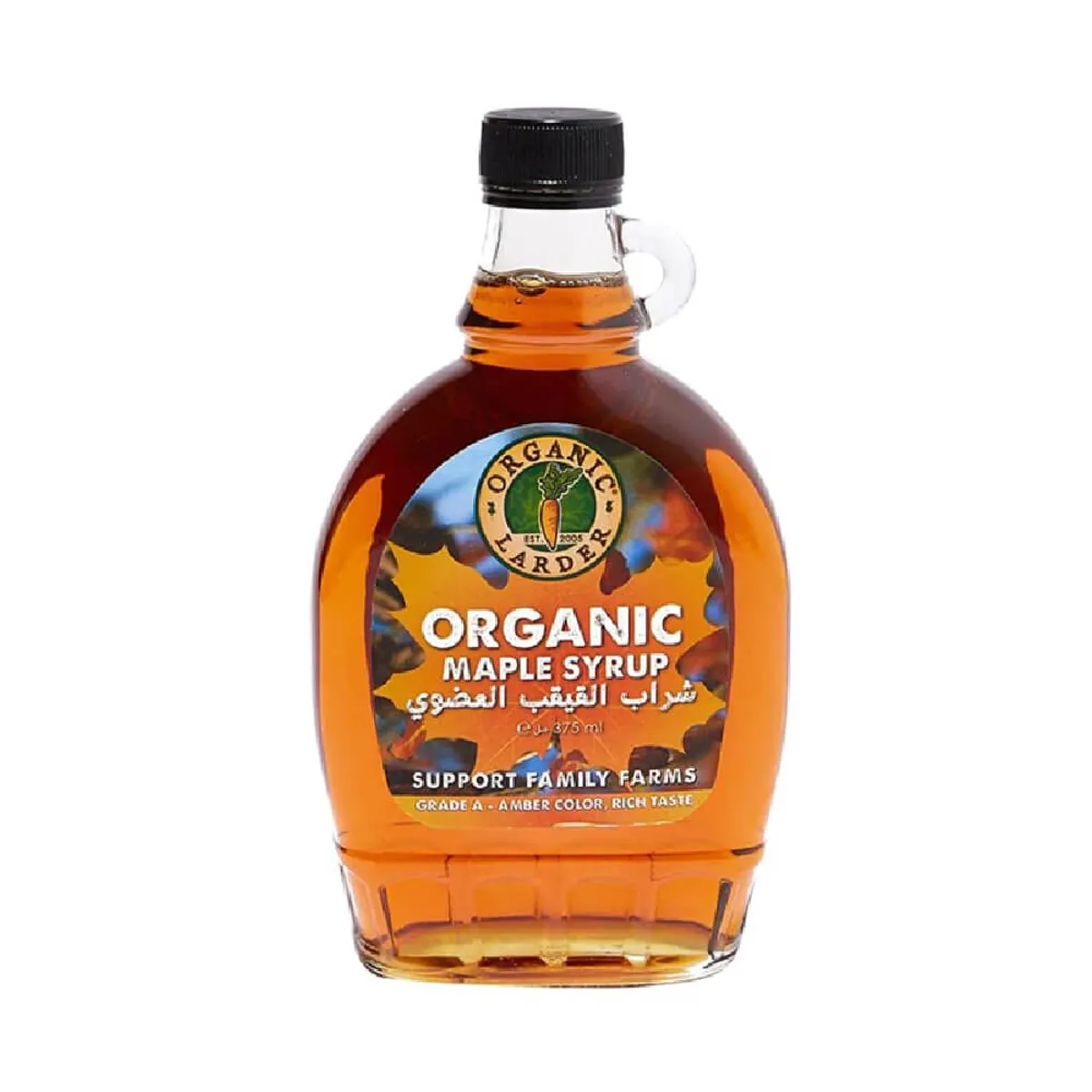 Organic Larder Maple Syrup Grade A Amber 375ml