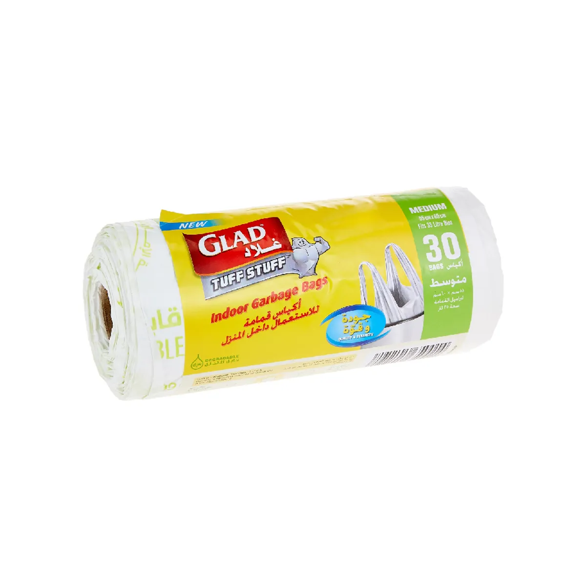 Glad Garbage Bag Medium Handle 30s