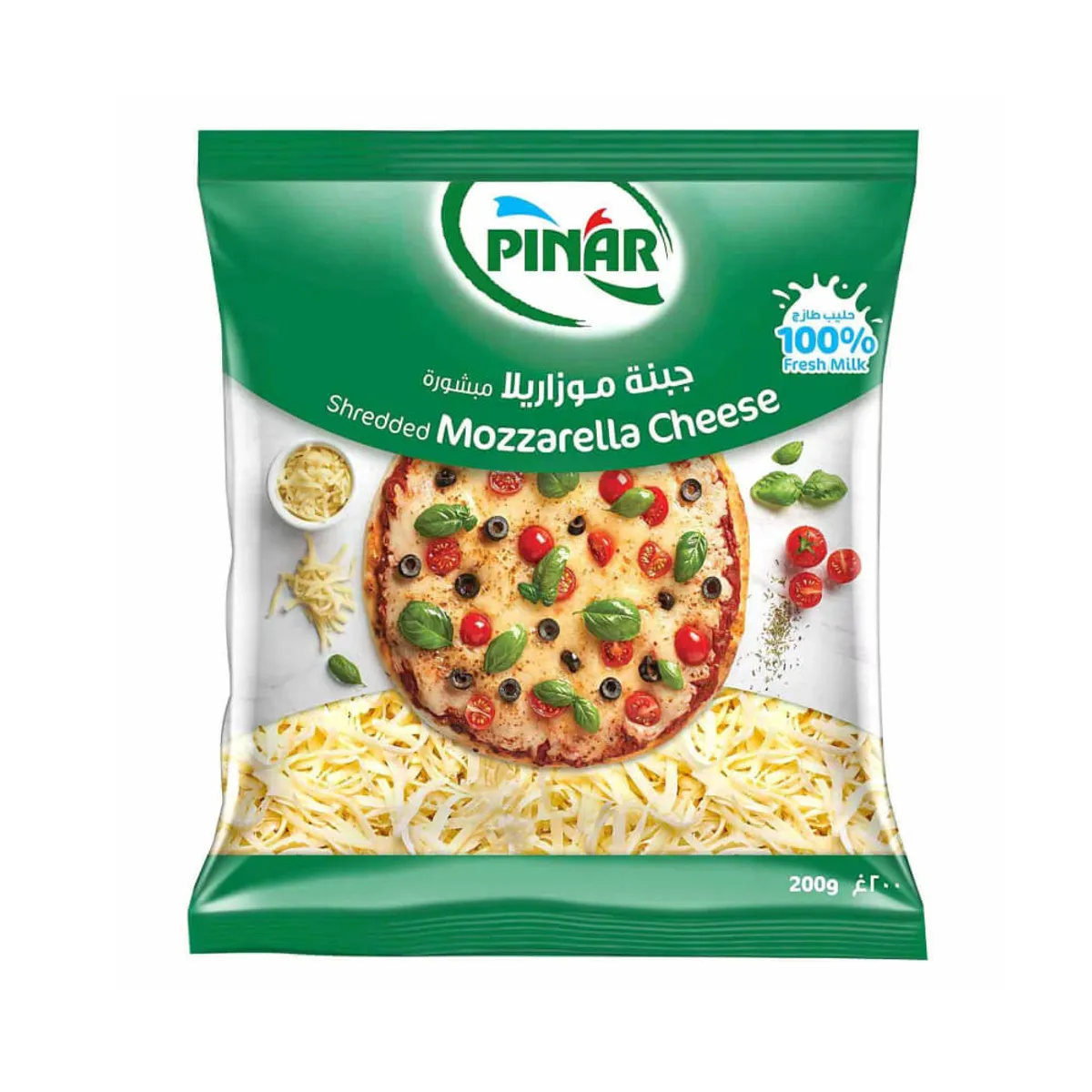 Pinar Shredded Mozzarella Cheese 200gm