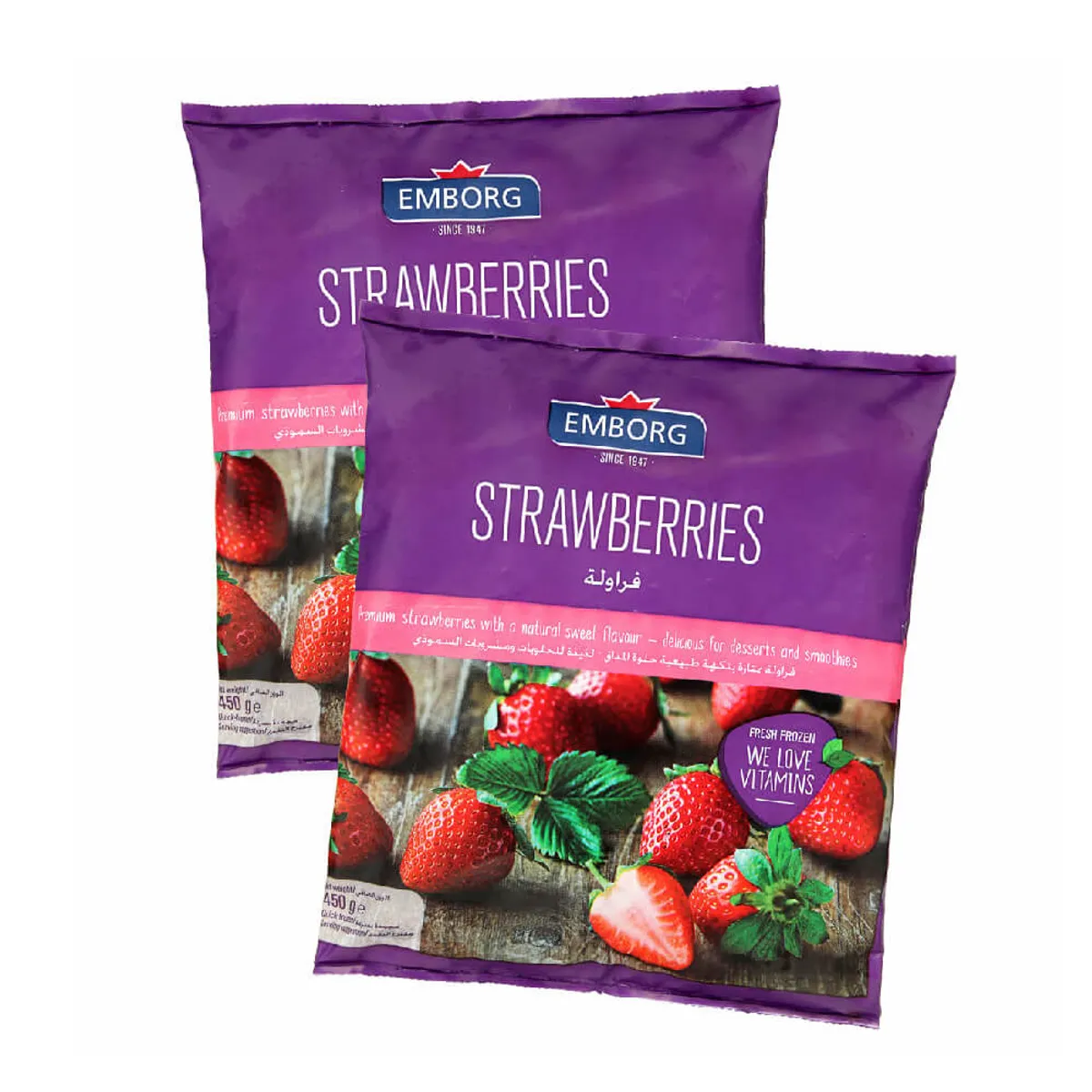 Emborg Frozen Strawberries 2x450Gm