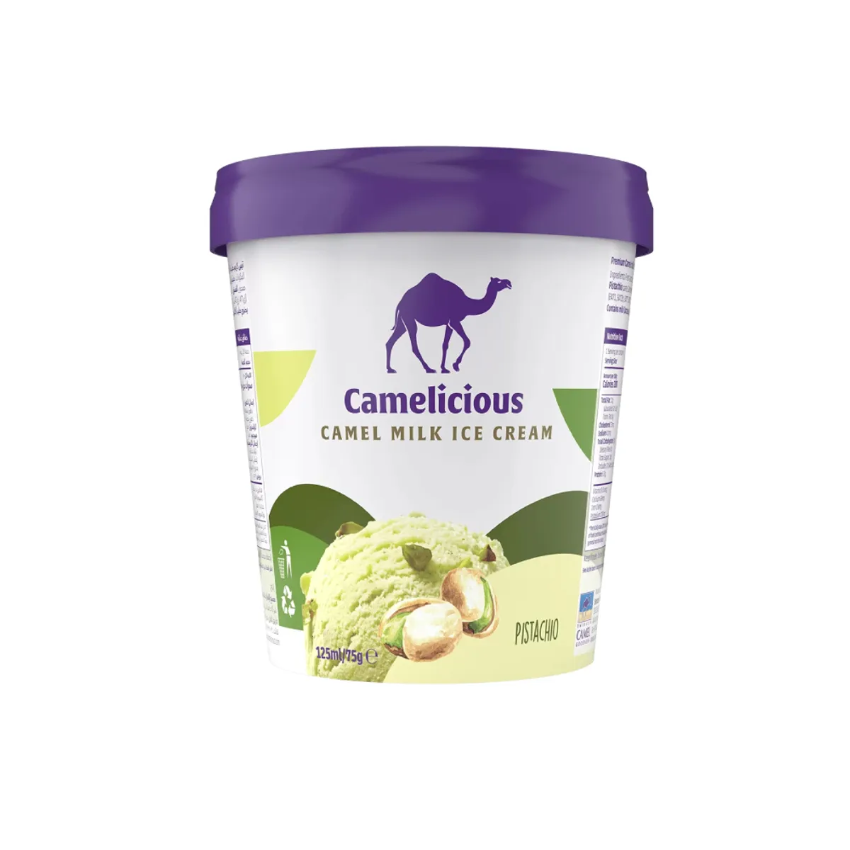 Camelicious Camel Milk Pistachio Ice Cream 125Ml