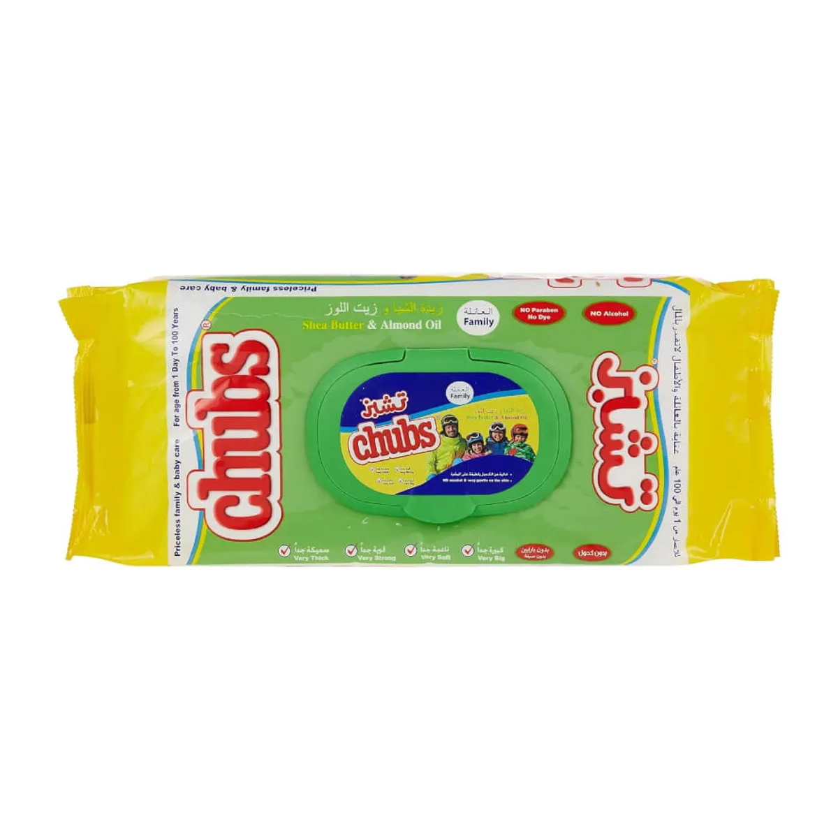 Chubs All Family Shea Butter & Almond Oil Baby Wipes 40s