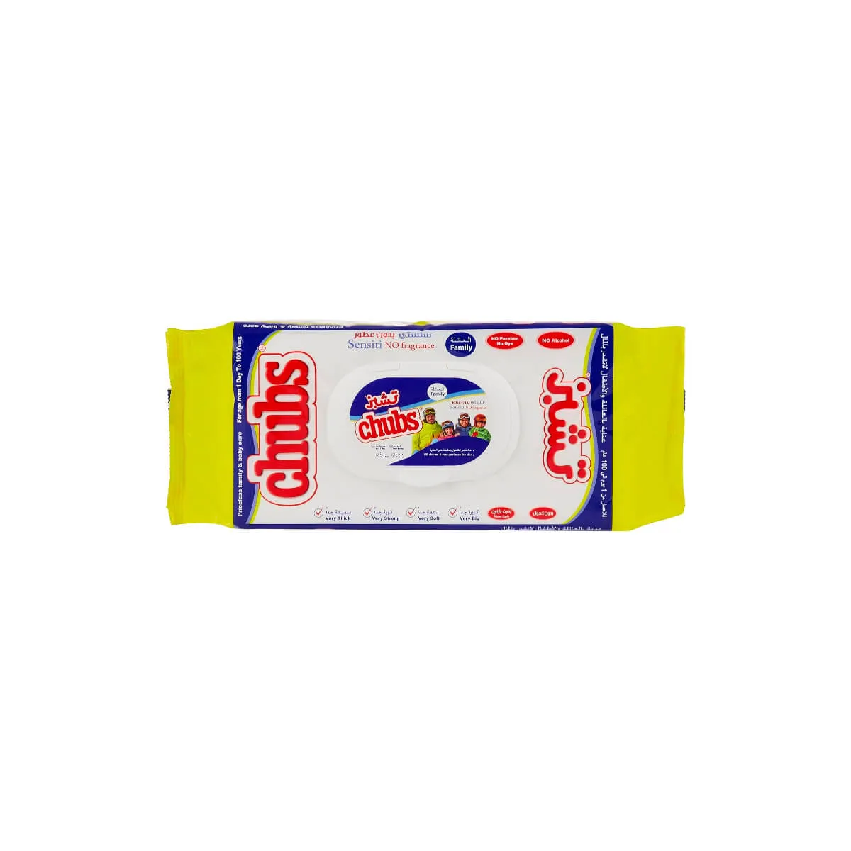 Chubs Sensiti Skincare Baby Wipes 40s