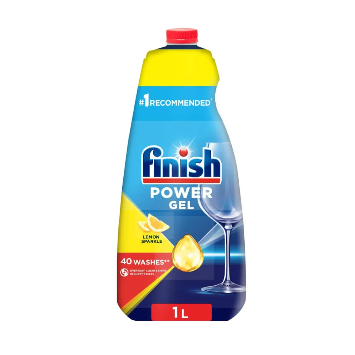Finish Power Gel Lemon Sparkle Dishwashing Liquid 1L