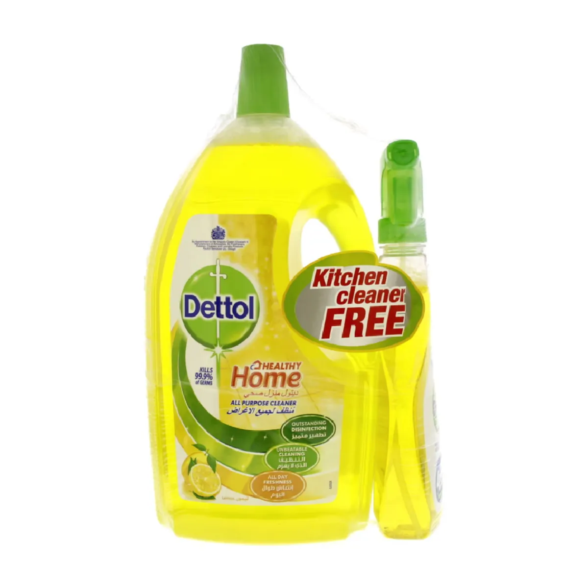 Dettol Multi Purpose Cleaner Lemon 3L + Trigger Lemon 500ml