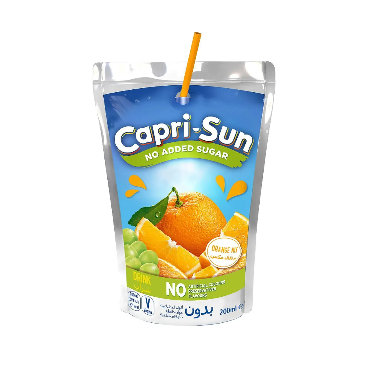 Capri-Sun No Added Sugar Orange Juice 200ml