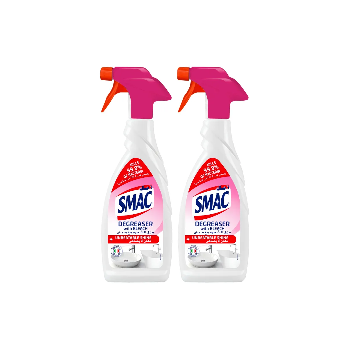 Smac Degreaser With Bleach Unbeatable Shine 2x650ml