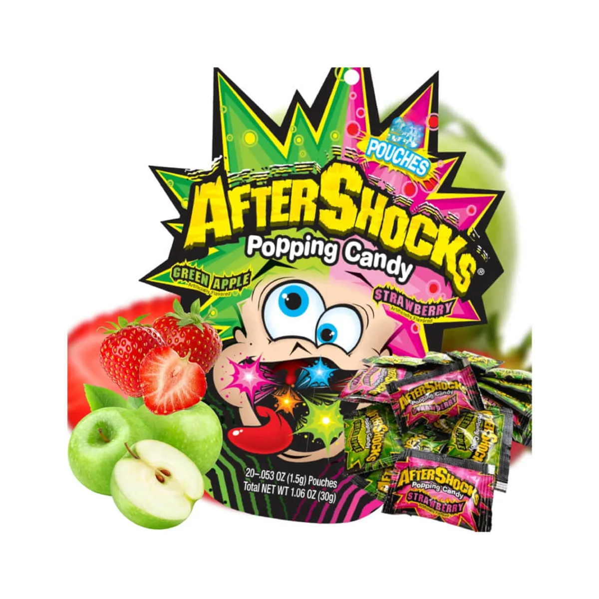 Baida Blast Green Apple & Strawberry Popping Candy 30gm