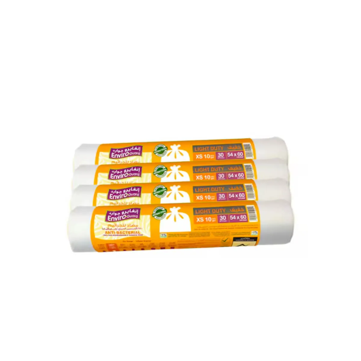 Enviro Guard Anti Bacterial Garbage Bag 10 Gallon 54cm x 60cm 4 Pieces