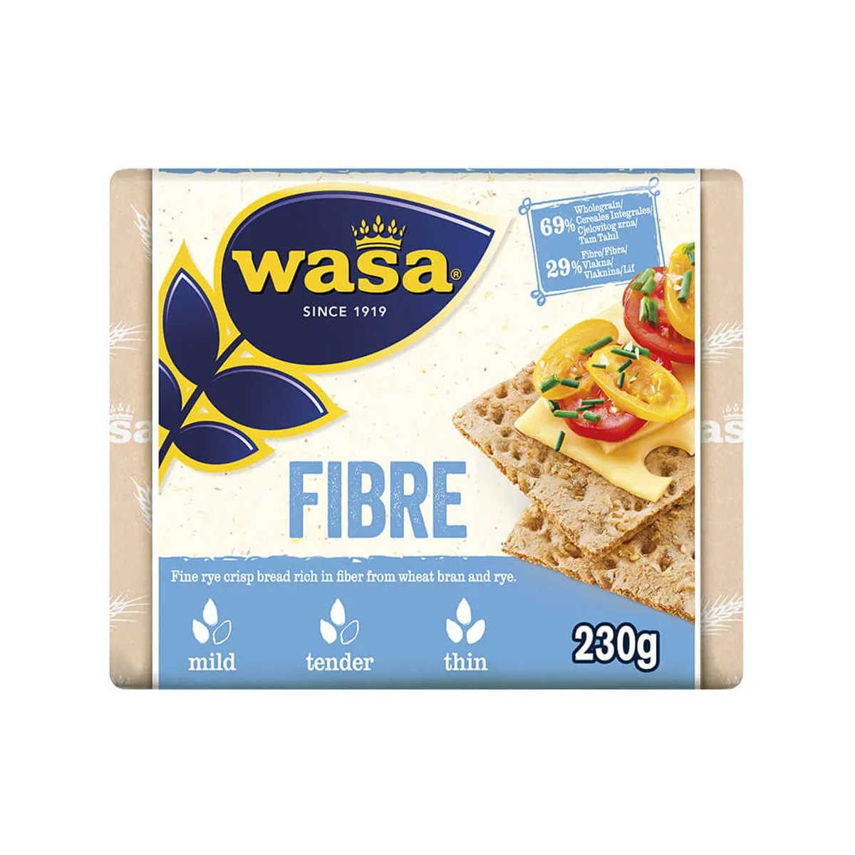 Wasa Crispy Rye Bread Fibre 230G