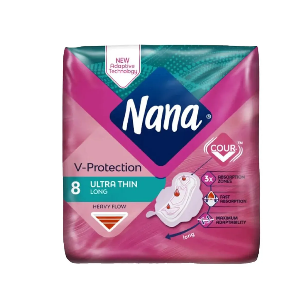 Nana Ultra Thin Long Pads With Wings 8s