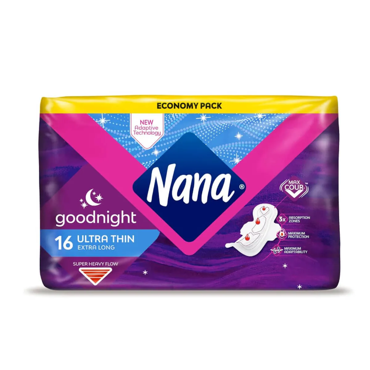 Nana Ultra Thin Goodnight Sanitary Pads with Wings 16s