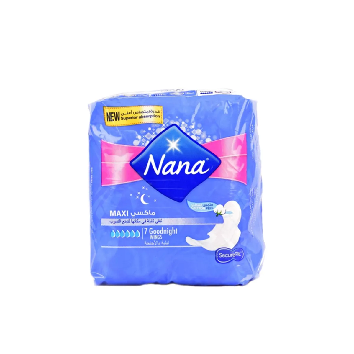 Nana Pads Maxi Night Wings 22's