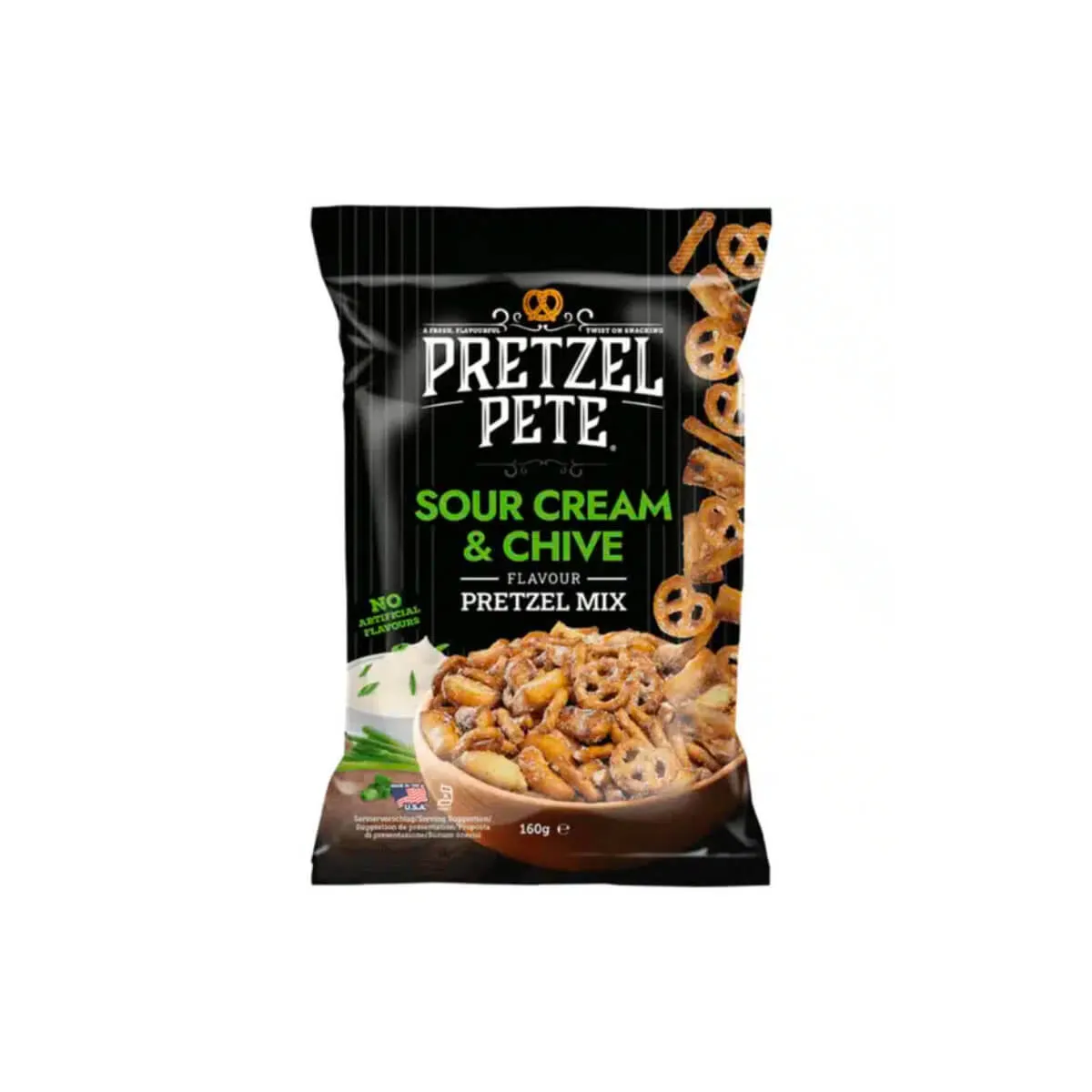 Pretzel Pete Sour Cream & Chives Flavored Pretzel Mix 160g