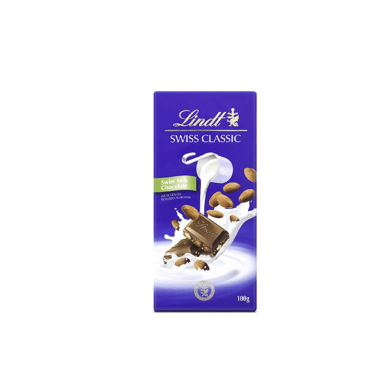 Lindt Swiss Classic Milk Choco w/ Whole Almnd 100G