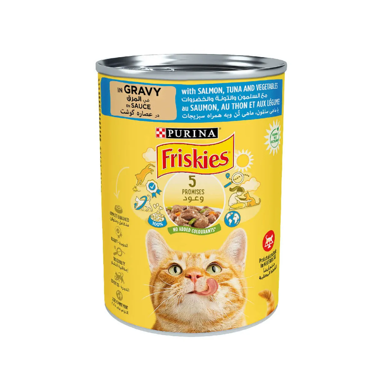 Purina Friskies Salmon Tuna & Vegetable In Gravy Cat wet Food 400gm
